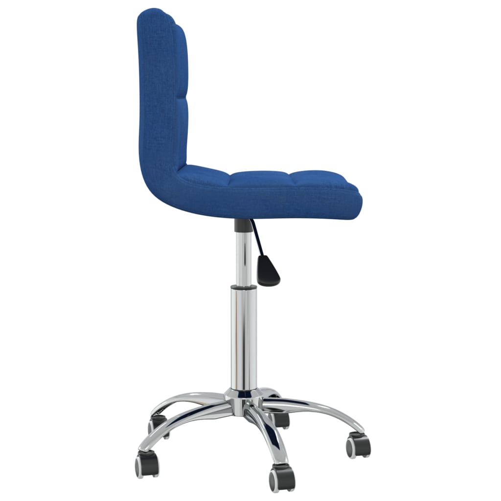 vidaXL Silla de oficina giratoria de tela azul