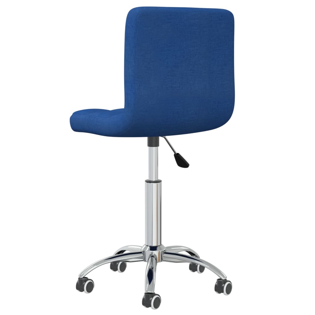 vidaXL Silla de oficina giratoria de tela azul