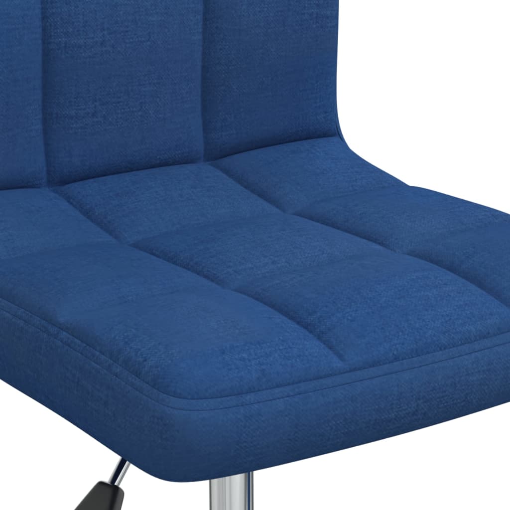 vidaXL Silla de oficina giratoria de tela azul