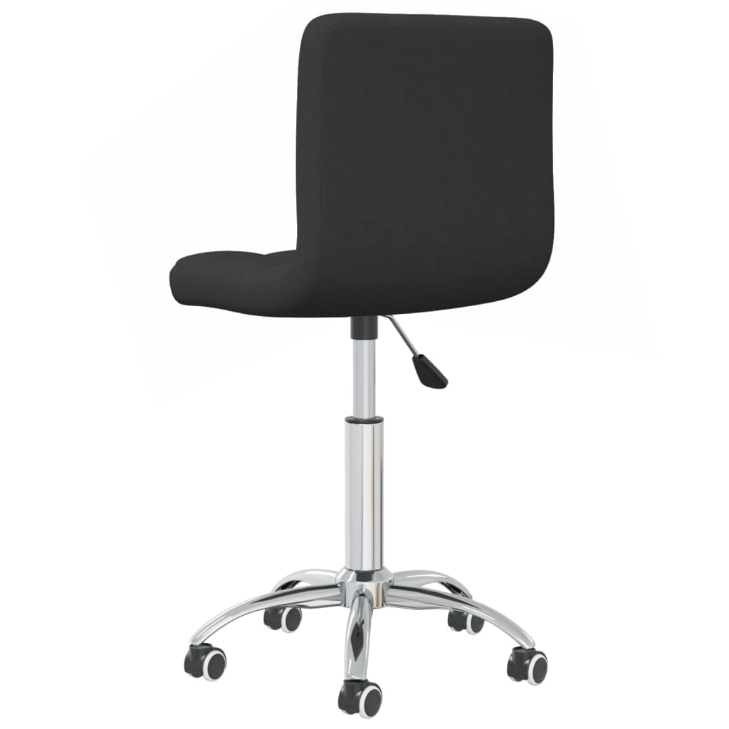 vidaXL Silla de oficina giratoria de tela negra