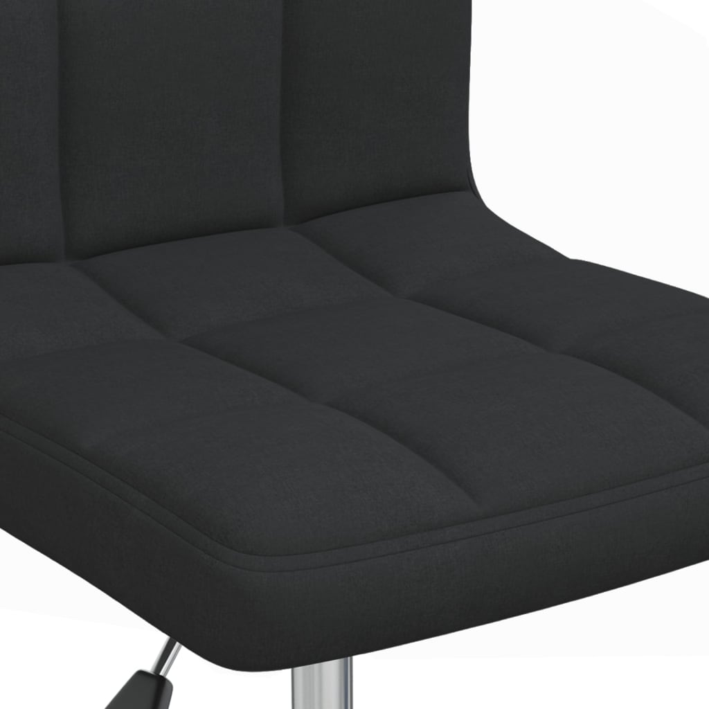 vidaXL Silla de oficina giratoria de tela negra