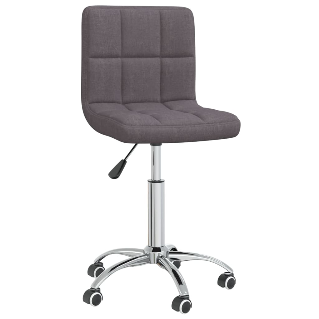 vidaXL Silla de oficina giratoria tela gris taupe