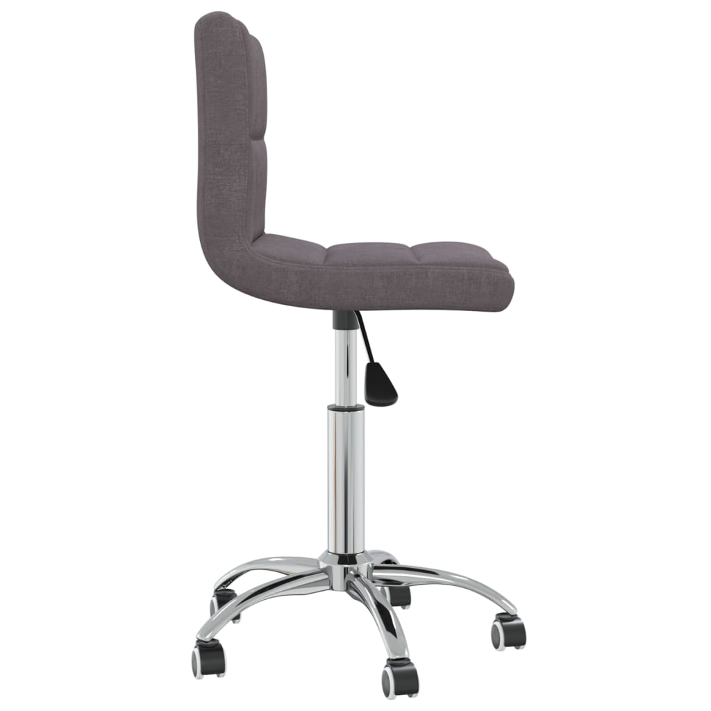 vidaXL Silla de oficina giratoria tela gris taupe