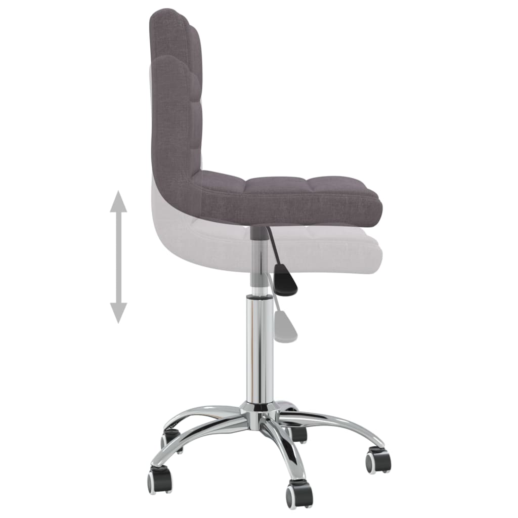 vidaXL Silla de oficina giratoria tela gris taupe