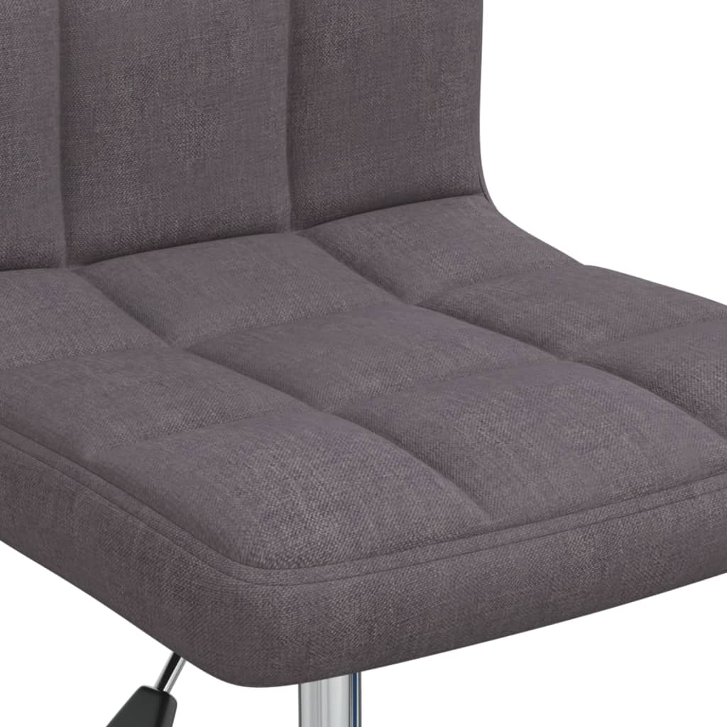 vidaXL Silla de oficina giratoria tela gris taupe