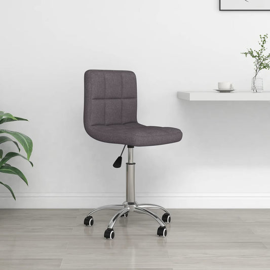 vidaXL Silla de oficina giratoria tela gris taupe