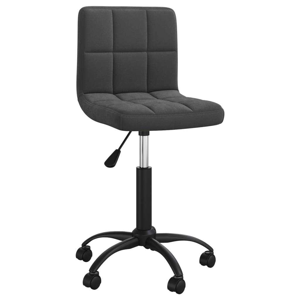 vidaXL Silla de oficina giratoria de terciopelo negro