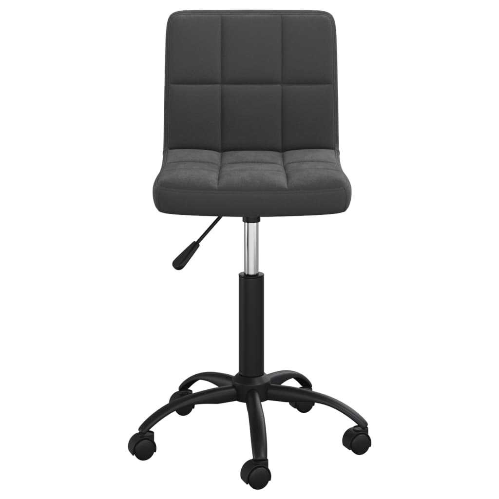 vidaXL Silla de oficina giratoria de terciopelo negro