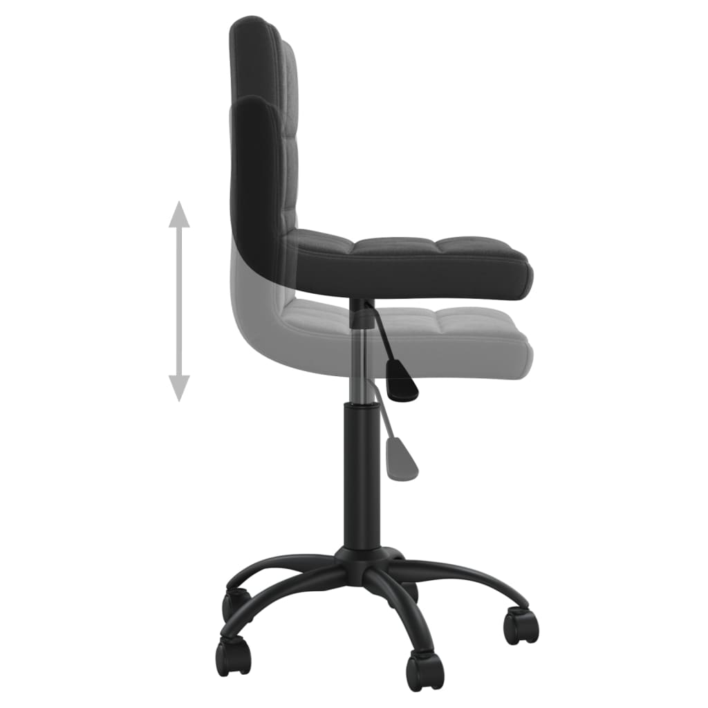 vidaXL Silla de oficina giratoria de terciopelo negro