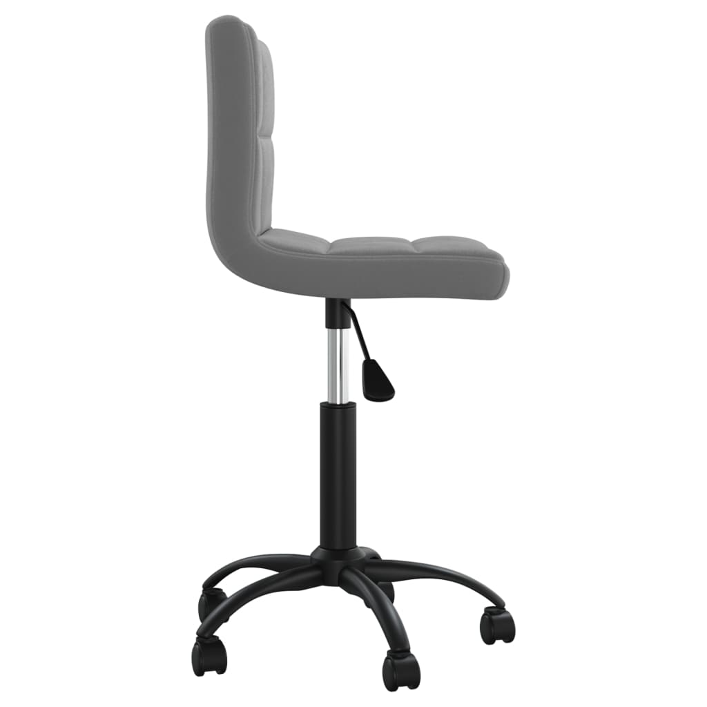 vidaXL Silla de oficina giratoria de terciopelo gris oscuro