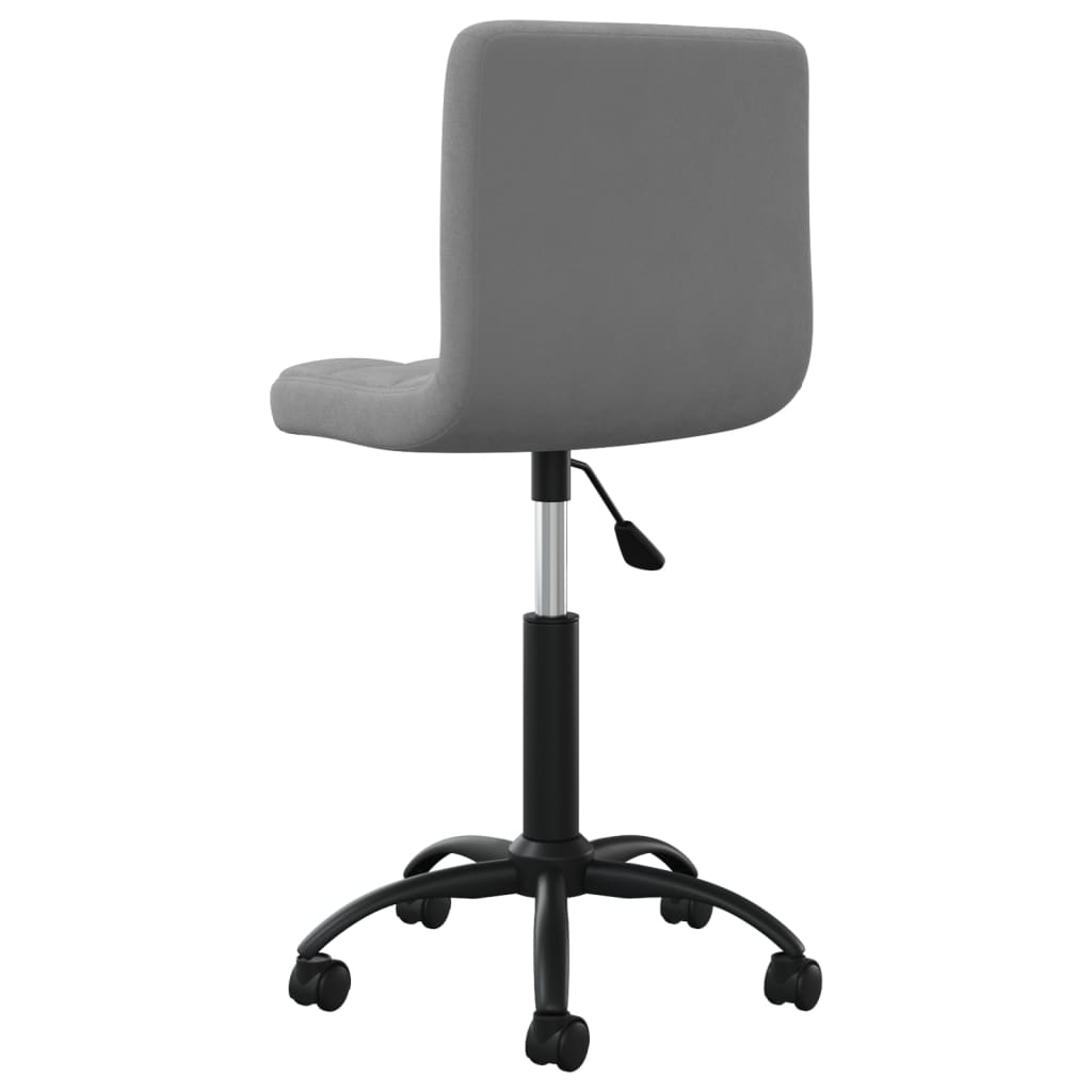 vidaXL Silla de oficina giratoria de terciopelo gris oscuro