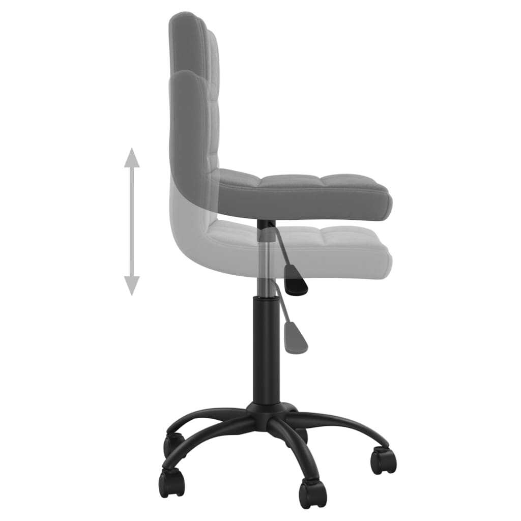 vidaXL Silla de oficina giratoria de terciopelo gris oscuro