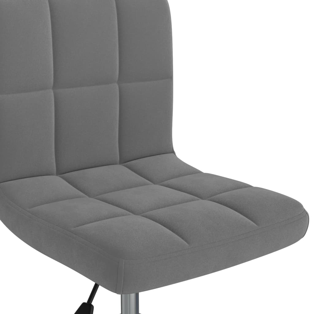 vidaXL Silla de oficina giratoria de terciopelo gris oscuro