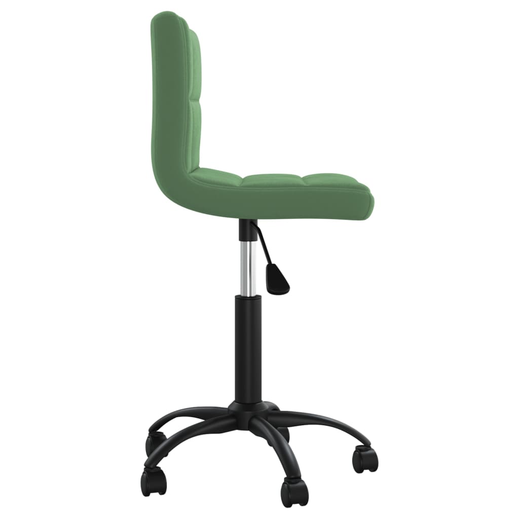 vidaXL Silla de oficina giratoria de terciopelo verde oscuro