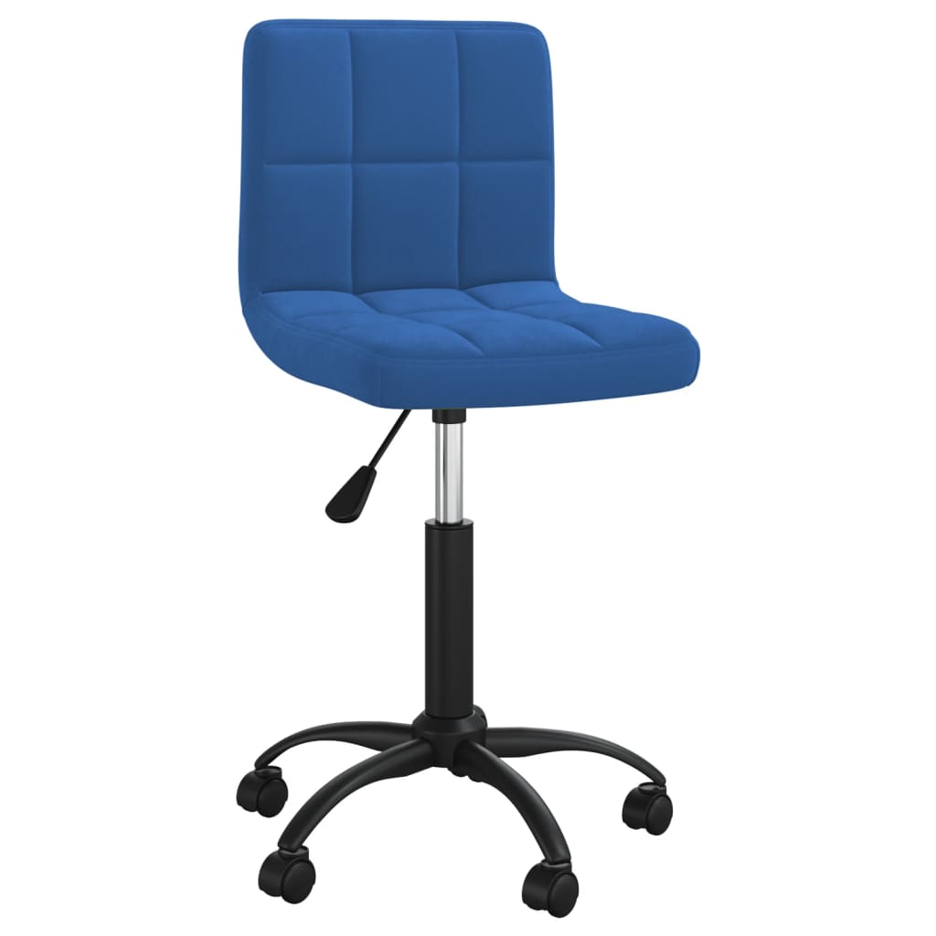 vidaXL Silla de oficina giratoria de terciopelo azul