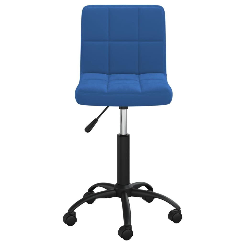 vidaXL Silla de oficina giratoria de terciopelo azul