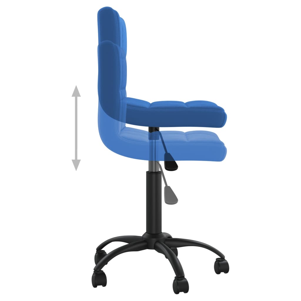 vidaXL Silla de oficina giratoria de terciopelo azul