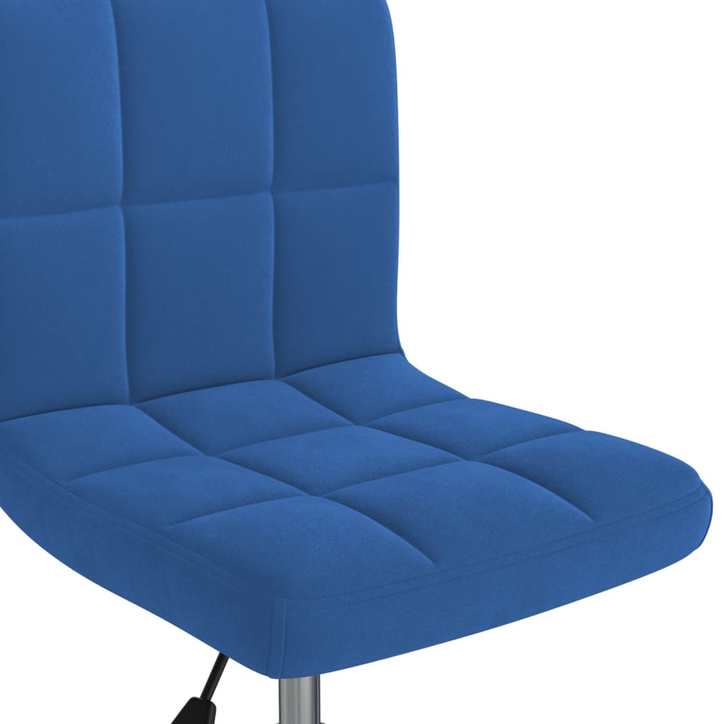 vidaXL Silla de oficina giratoria de terciopelo azul