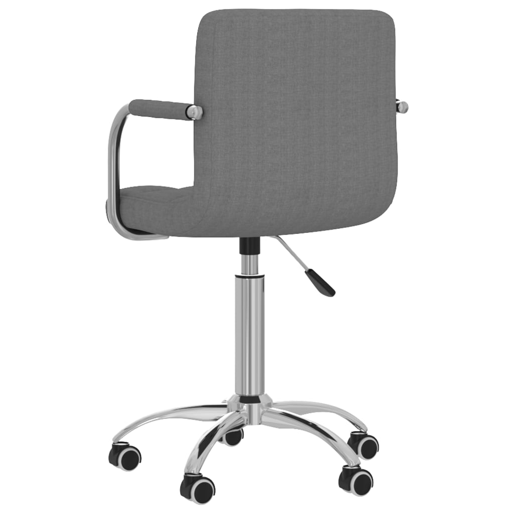 vidaXL Silla de oficina giratoria de tela gris claro