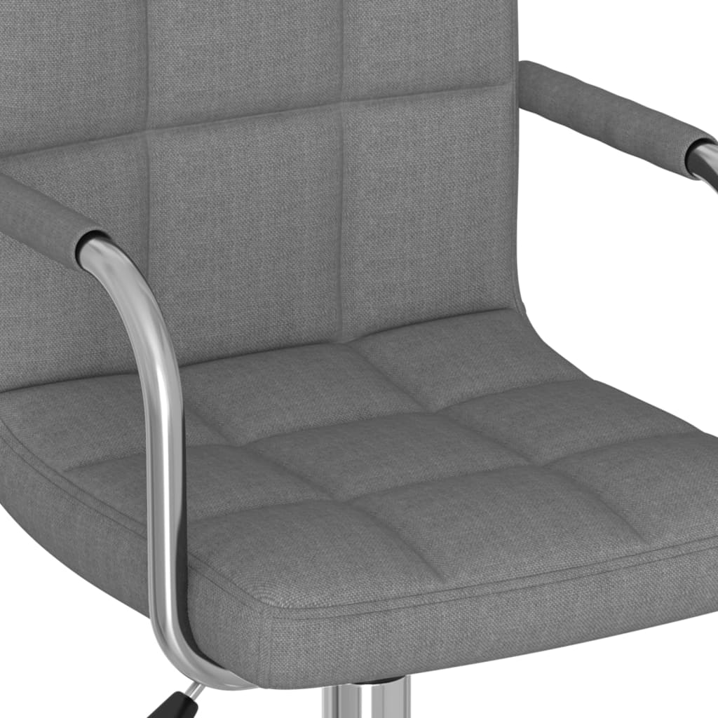 vidaXL Silla de oficina giratoria de tela gris claro