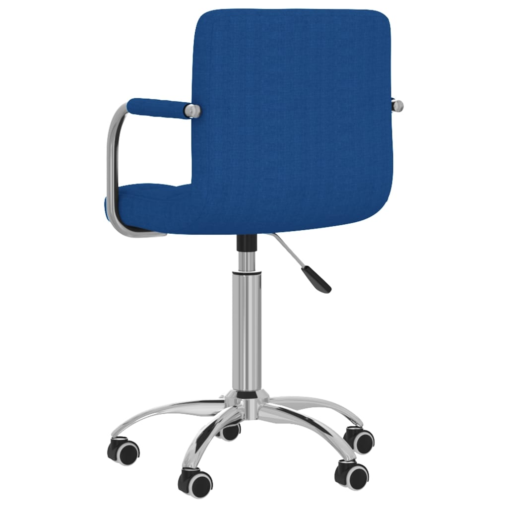 vidaXL Silla de oficina giratoria de tela azul