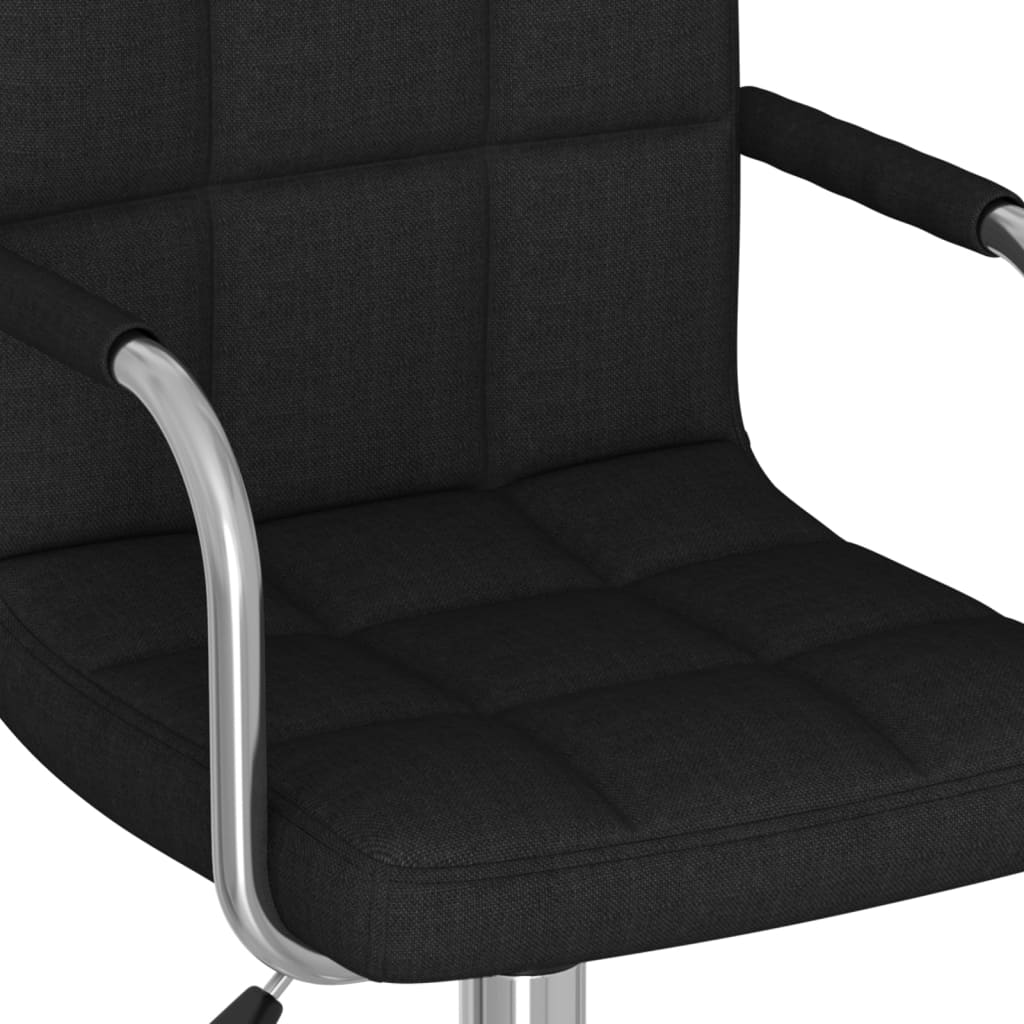 vidaXL Silla de oficina giratoria de tela negra