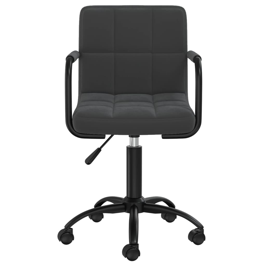 vidaXL Silla de oficina giratoria de terciopelo negro