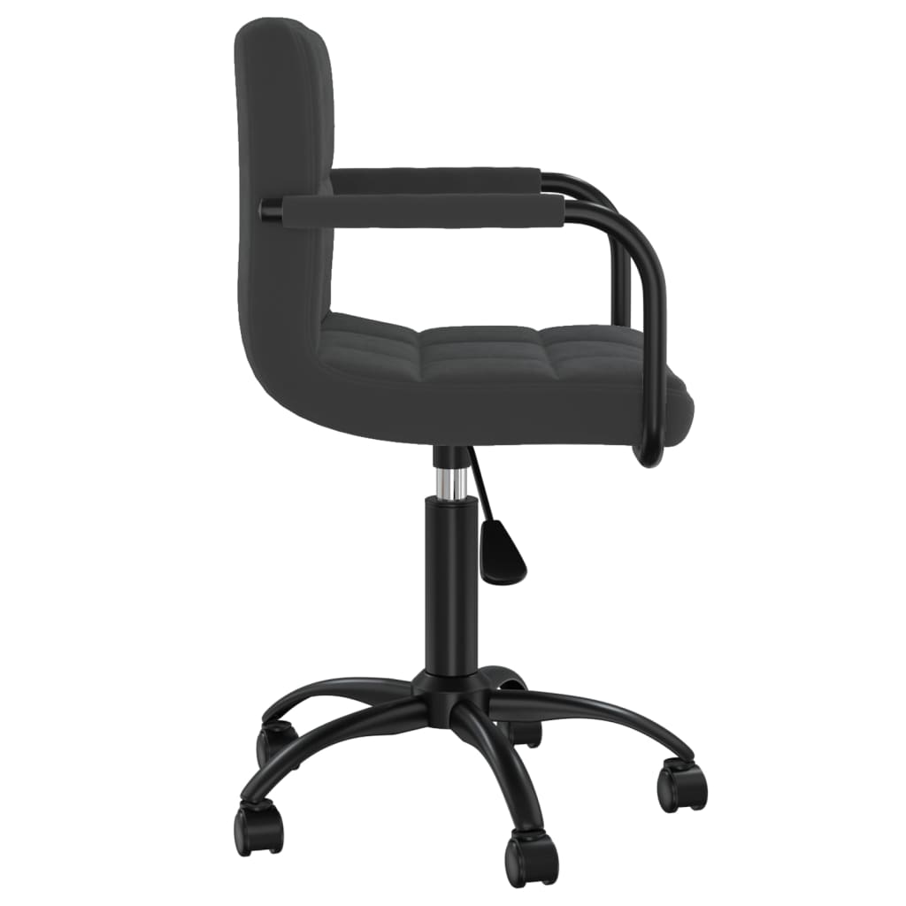 vidaXL Silla de oficina giratoria de terciopelo negro