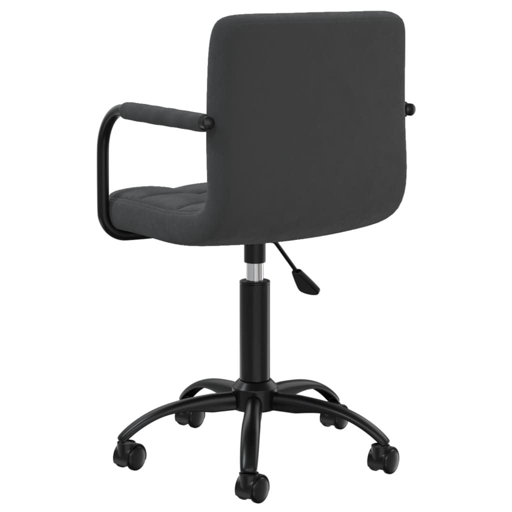 vidaXL Silla de oficina giratoria de terciopelo negro