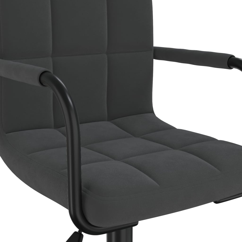 vidaXL Silla de oficina giratoria de terciopelo negro