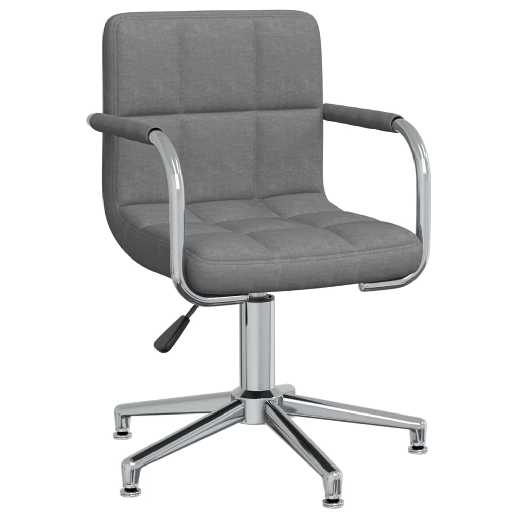 vidaXL Silla de oficina giratoria de tela gris claro