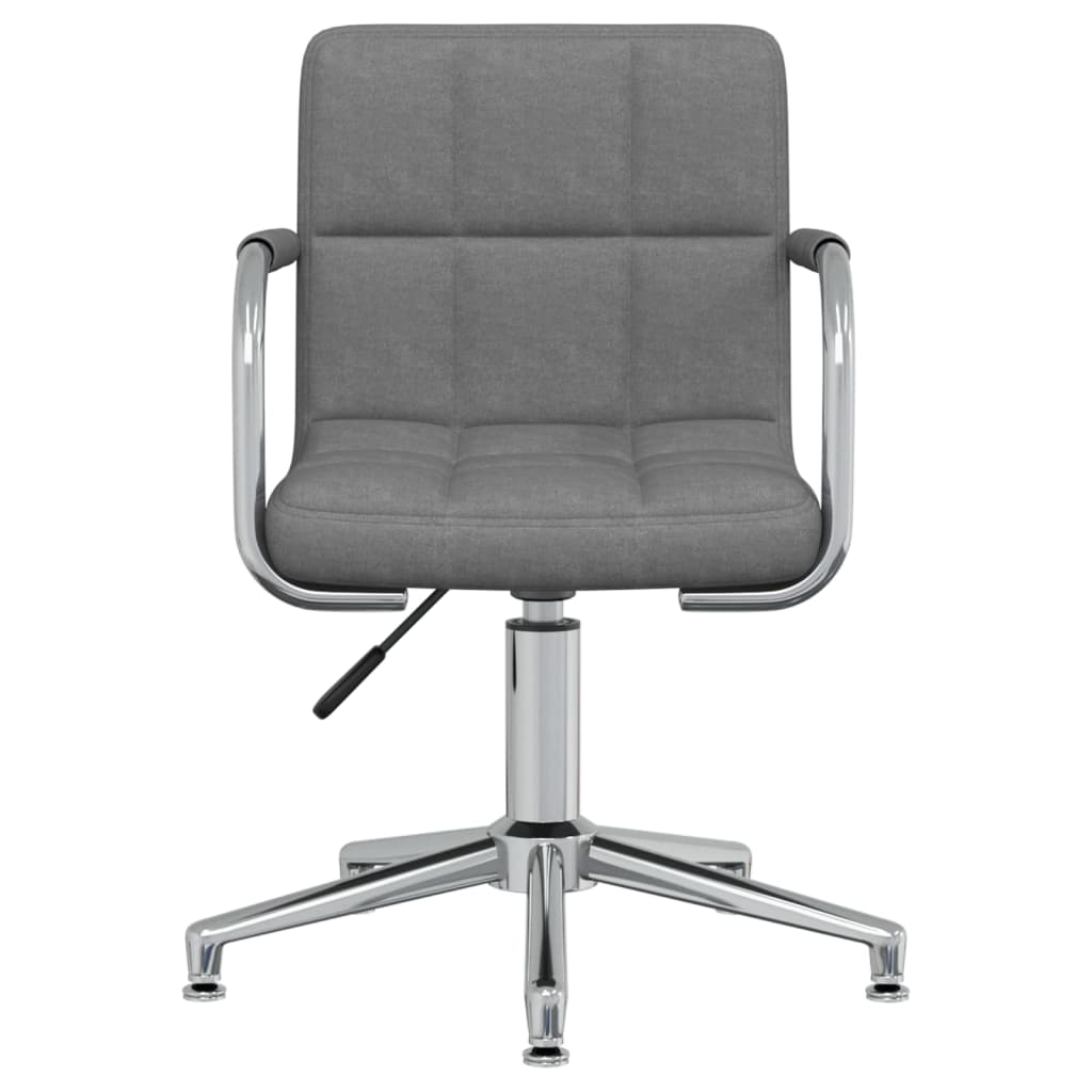 vidaXL Silla de oficina giratoria de tela gris claro