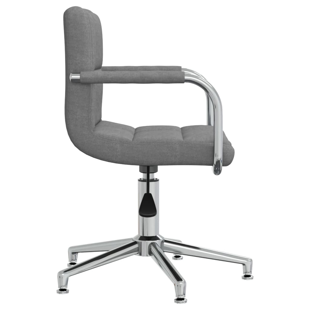 vidaXL Silla de oficina giratoria de tela gris claro