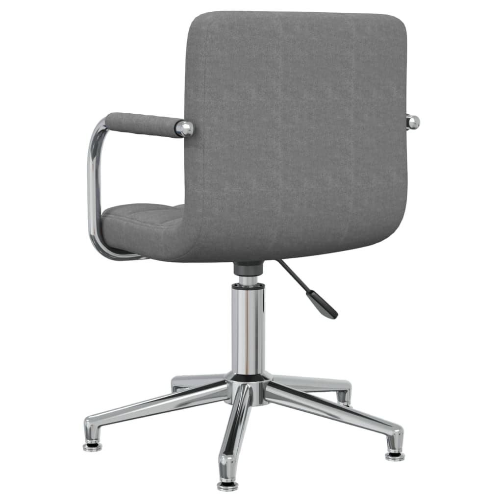 vidaXL Silla de oficina giratoria de tela gris claro