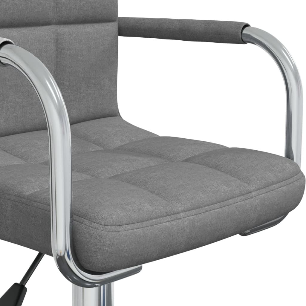 vidaXL Silla de oficina giratoria de tela gris claro