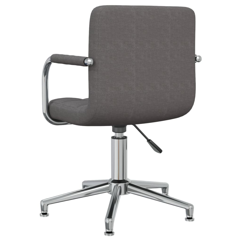 vidaXL Silla de oficina giratoria tela gris oscuro