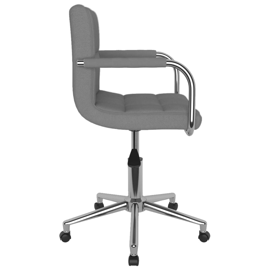 vidaXL Silla de oficina giratoria de tela gris claro