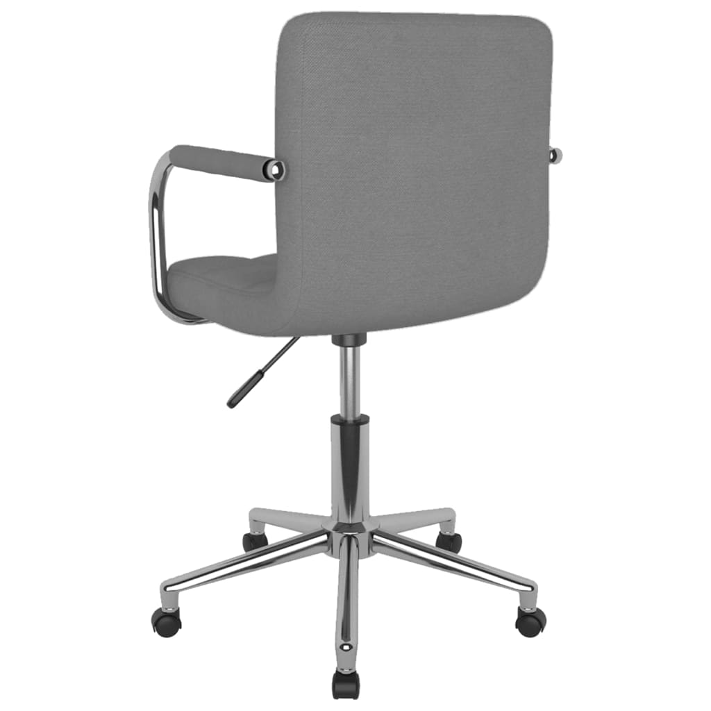 vidaXL Silla de oficina giratoria de tela gris claro