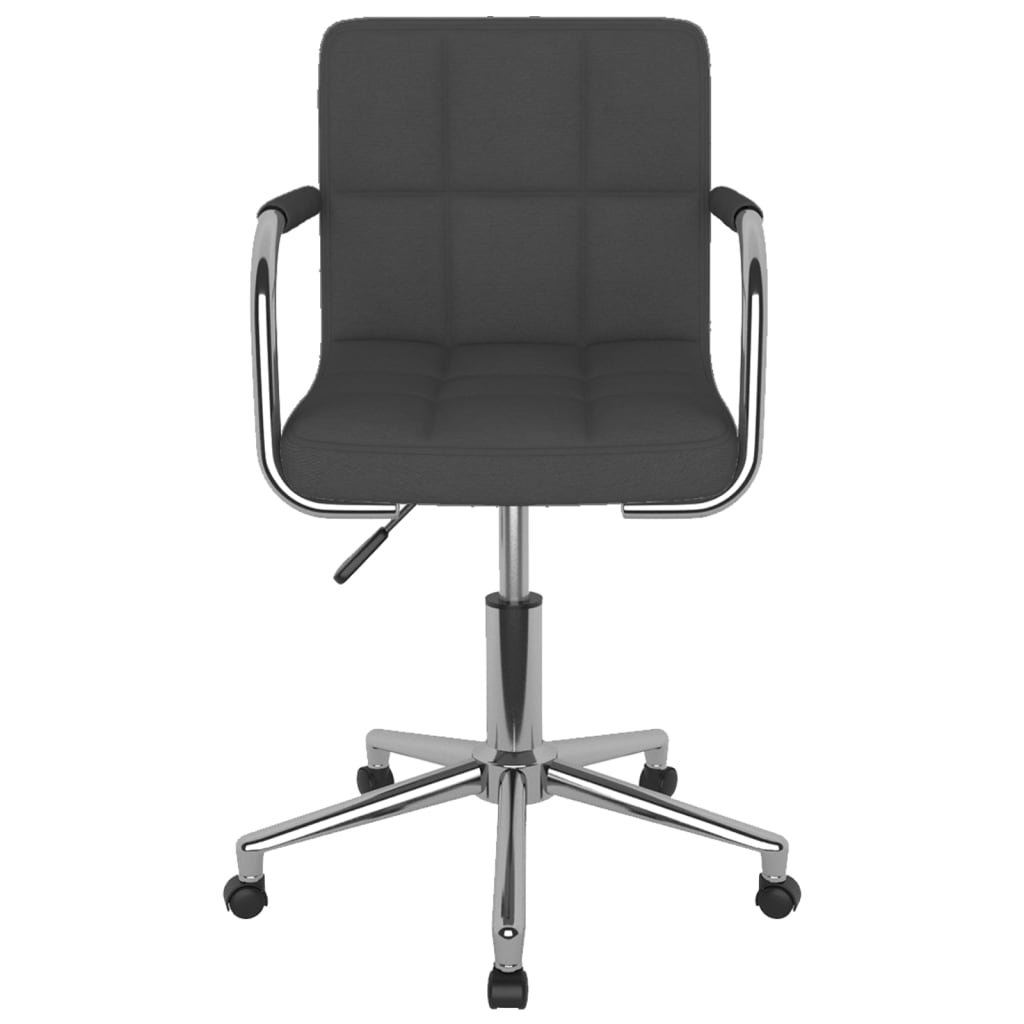 vidaXL Silla de oficina giratoria tela gris oscuro