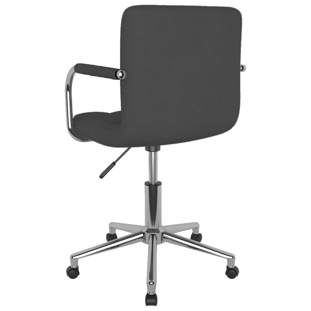 vidaXL Silla de oficina giratoria tela gris oscuro