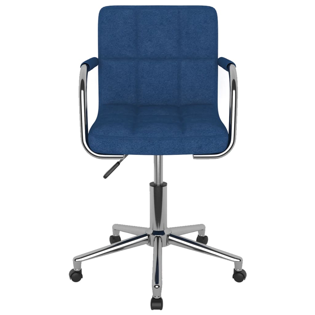 vidaXL Silla de oficina giratoria de tela azul