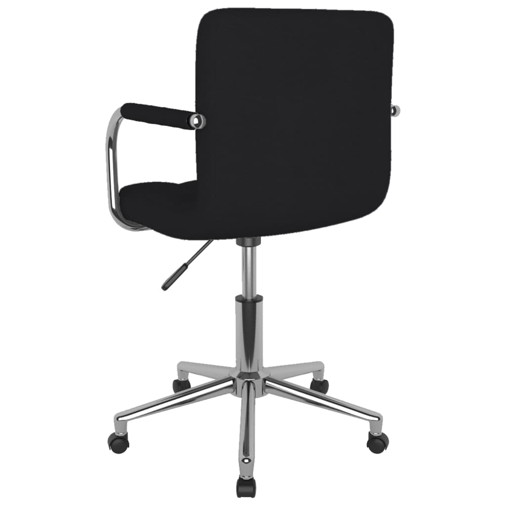 vidaXL Silla de oficina giratoria de tela negra