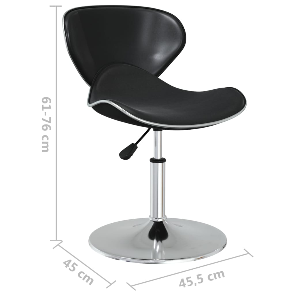 vidaXL Sillas de comedor 2 unidades cuero sintético negro