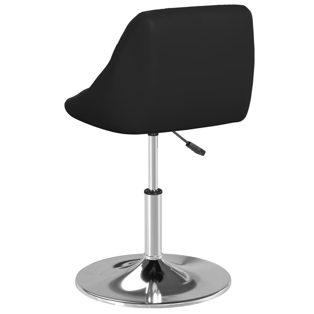 vidaXL Silla de comedor de cuero sintético negra