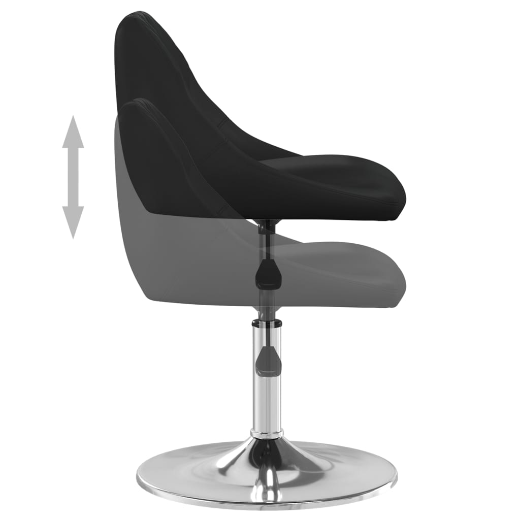 vidaXL Silla de comedor de cuero sintético negra