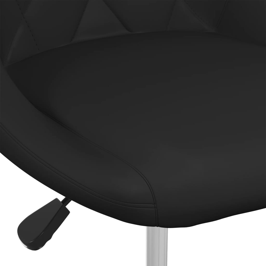 vidaXL Silla de comedor de cuero sintético negra