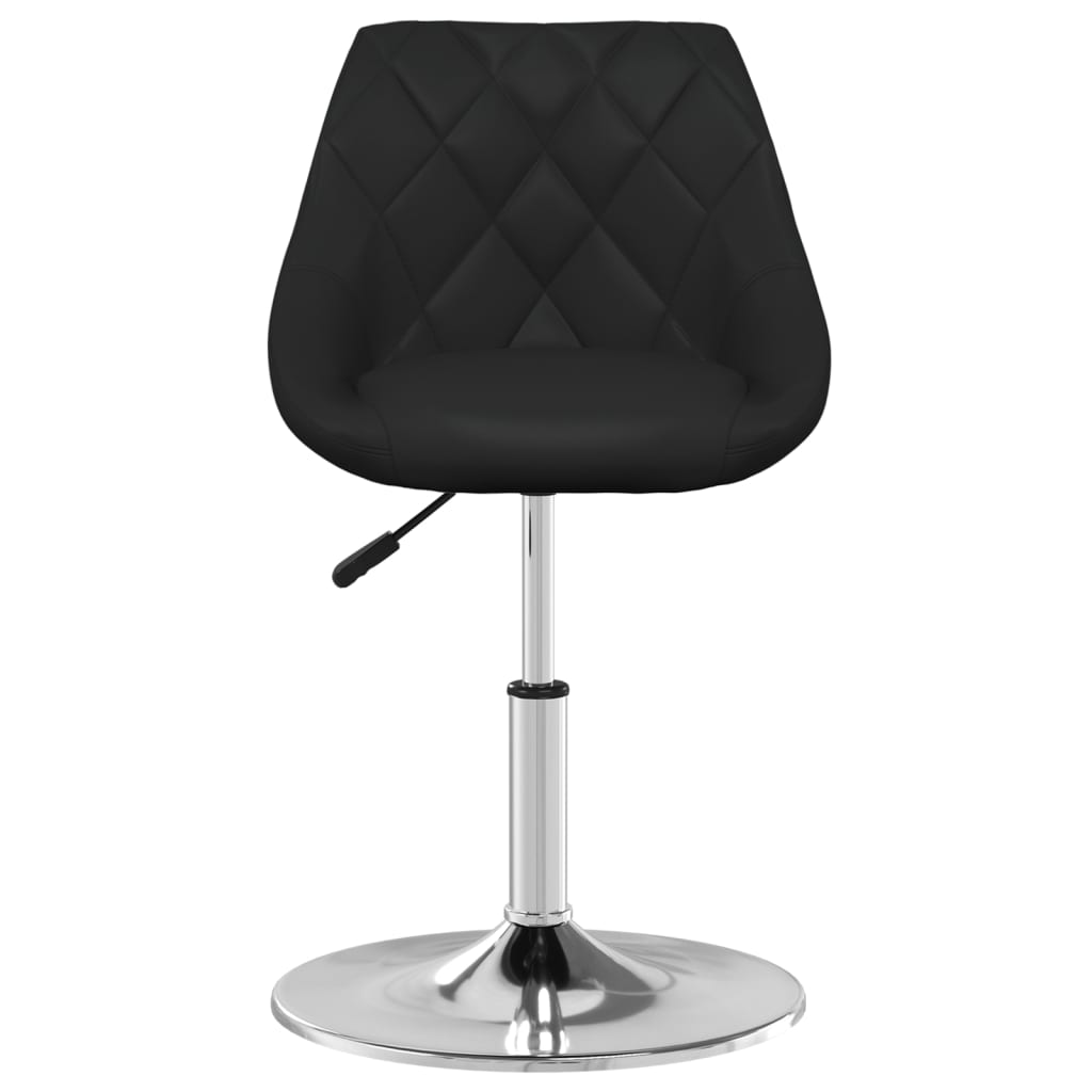 vidaXL Sillas de comedor 2 unidades cuero sintético negro