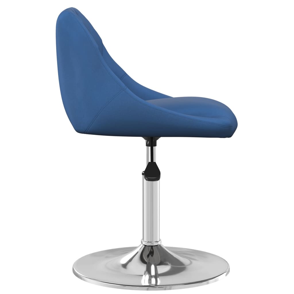 vidaXL Sillas de comedor giratorias 2 uds terciopelo azul