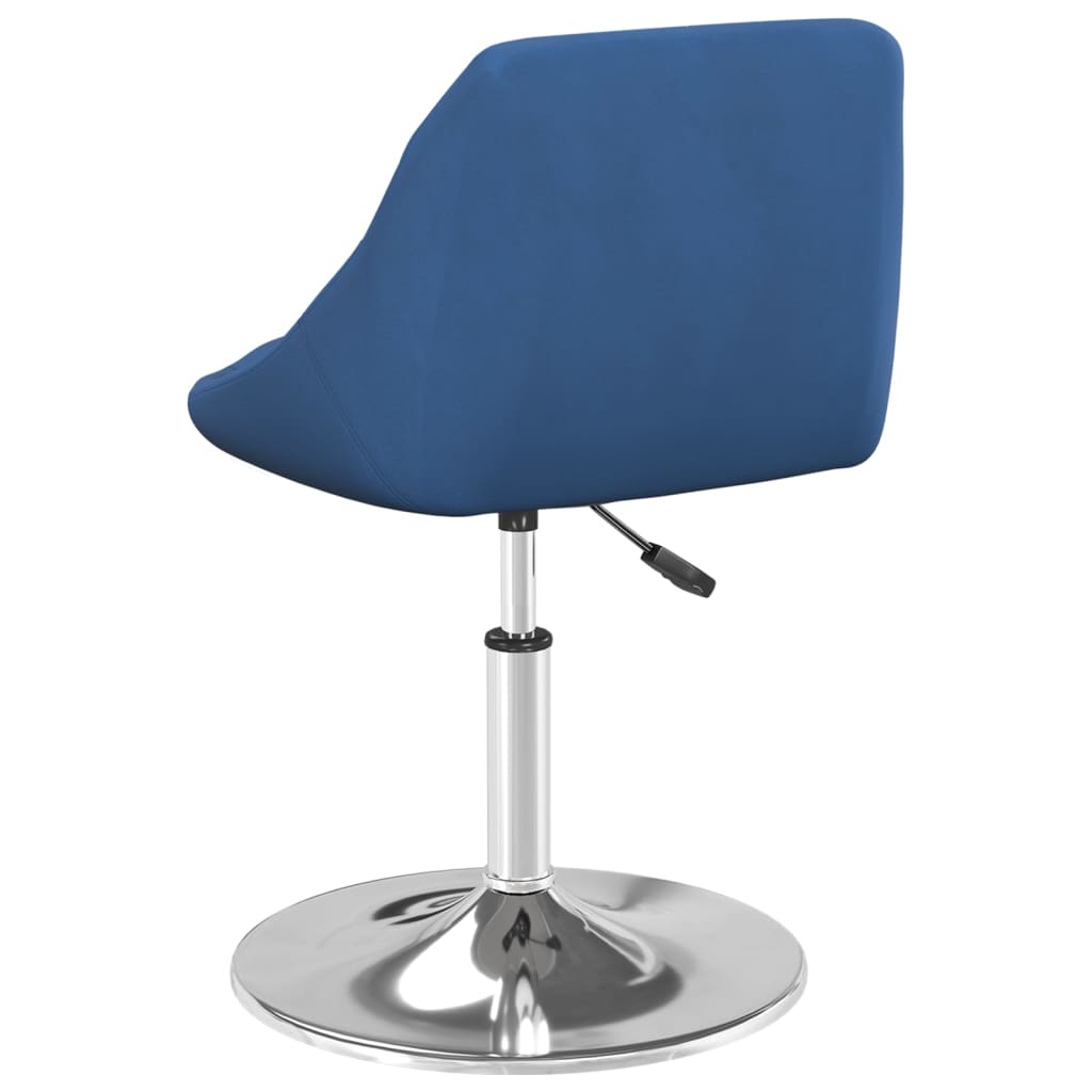 vidaXL Sillas de comedor giratorias 2 uds terciopelo azul