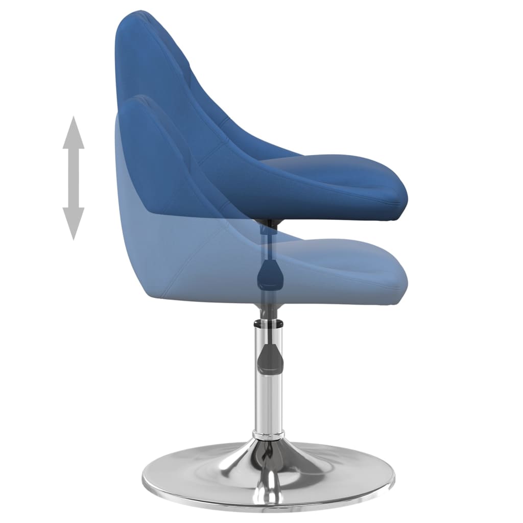 vidaXL Sillas de comedor giratorias 2 uds terciopelo azul